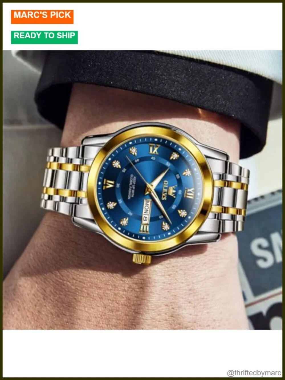 Classic Business Dress Analog Quartz Stainless Steel Waterproof Luminous Date